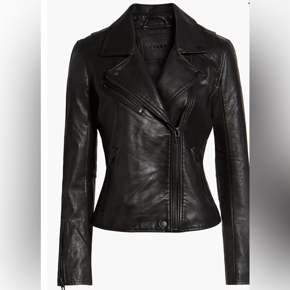 Blank NYC Women's Classic Black Faux Leather Jacket